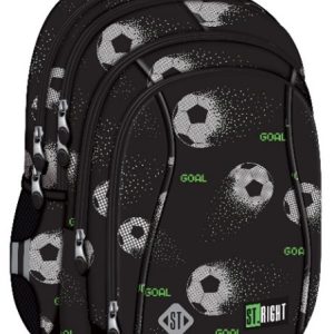 Ghiozdan scolar Majewski ST Right,  4 compartimente, 43 x 32 cm  Pixel Balls