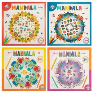 Carte colorat mandala 20,5×20,5 cm