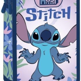 Penar 2 fermoare echipat 15x5x21cm Lilo&Stitch Flowers