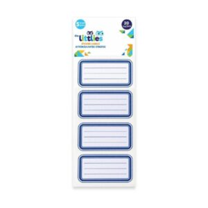 Etichete albe-margine albastra 20buc ,The Littlies