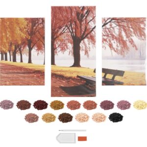 Alternative view of Pictura cu diamante Triptych-Landscape 40×20+30x20cm Grafix