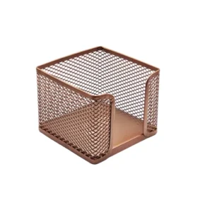Suport birou cub metal plasa Mas Rose Gold