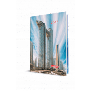 Agenda datata A5 Motive 2026, 352 pagini, coperta buretata Motiv Dubai 2026