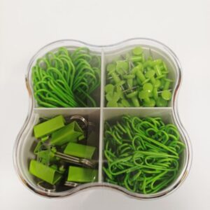 Set agrafe+clipsuri+pioneze panou pluta Curvie Verde