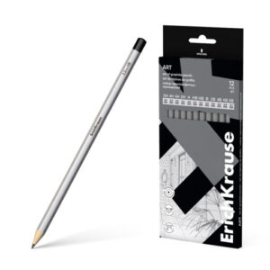Set 12 creioane grafit ErichKrause Art hexagonal 5H, 4H, 3H,2H,H,HB,B,2B,3B,4B,5B