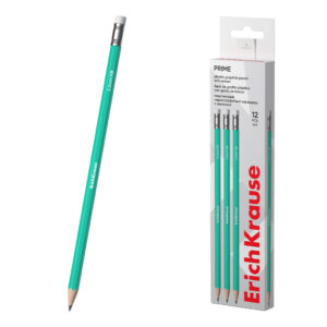 Creion grafit ErichKrause Prime Hexagonal cu radiera HB