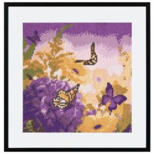 Alternative view of Pictura cu diamante 30×30 cm Flori