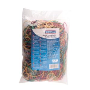 Elastice pentru bani Donau 60mm 1,5×1,5mm 80% cauciuc 500gr color