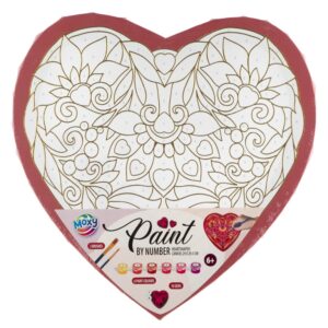 Alternative view of Pictura pe numere Inima 29x29cm
