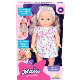 Maia papusa interactiva cu catelus Noriel