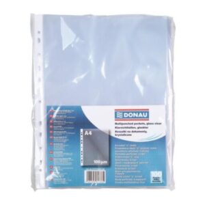 Folie protectie Donau A4 cristal 100 microni 100file/set