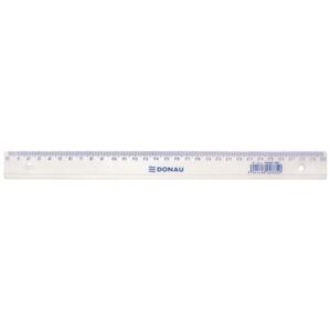 Rigla din plastic DONAU 30 cm, transparent