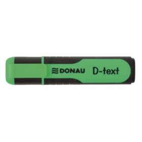 Textmarker DONAU D-text, corp cu grip, scriere de 1 -5 mm, verde