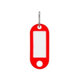 Breloc cu eticheta pentru chei Q-CONNECT, 50 x 22 mm, 100 bucati, Rosu