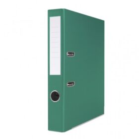 Biblioraft plastifiat Basic, 5 cm, colturi metalice, Verde