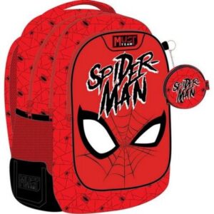 Ghiozdan 32x18x43cm 3 compartimente Spiderman Web Must