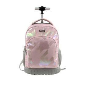 Troller bag Must Team 31x22x45cm 3 compartimente Hologram Pink Must